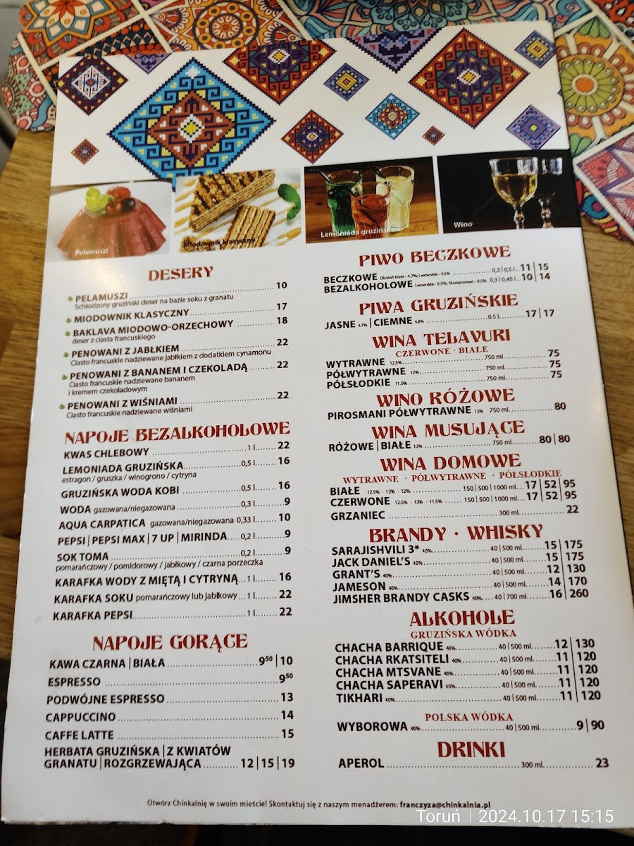 Menu Chinkalnia Restauracja Gruzińska-5