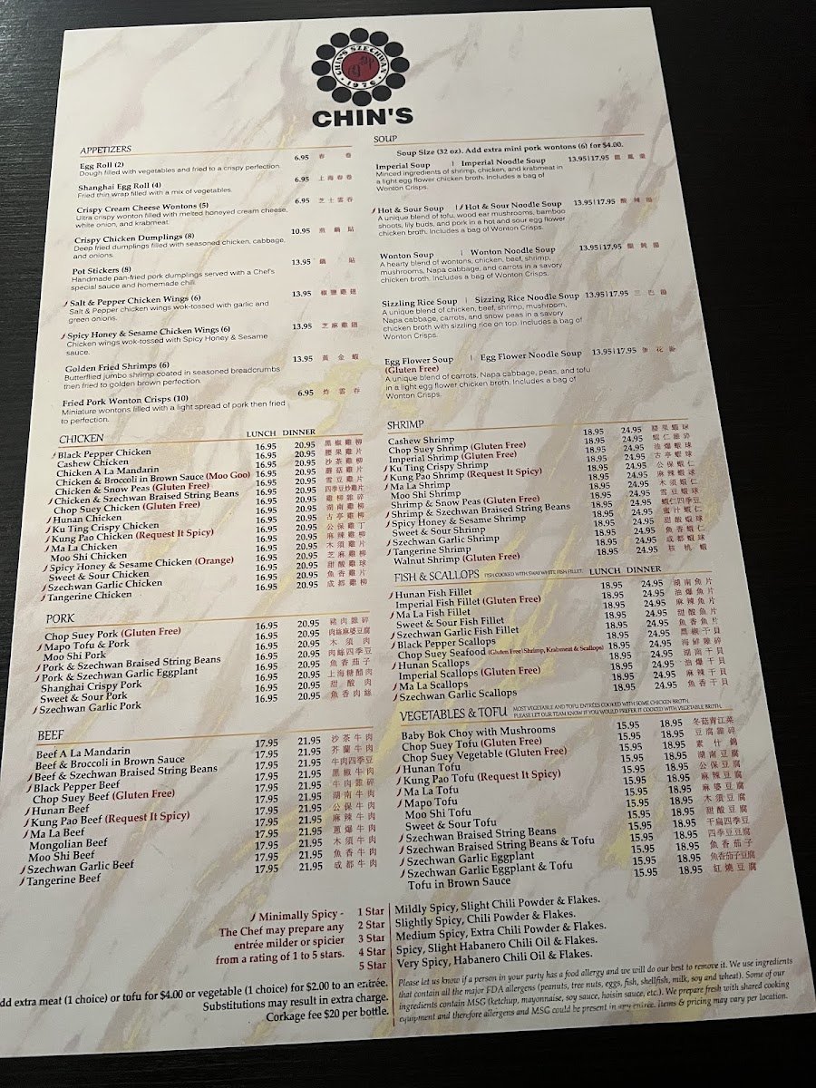 Menu Chin's Szechwan - La Jolla-1