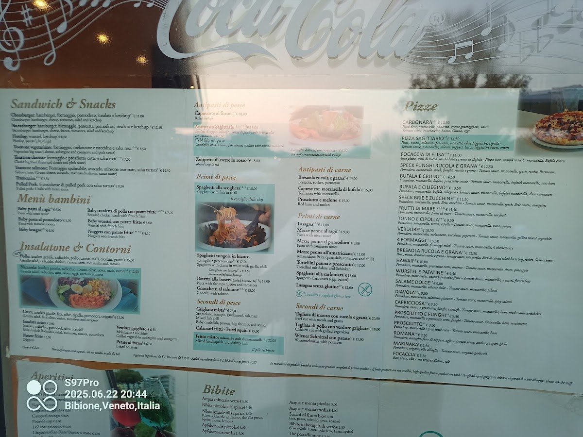 Menu Chiosco Sagittario Bibione-1