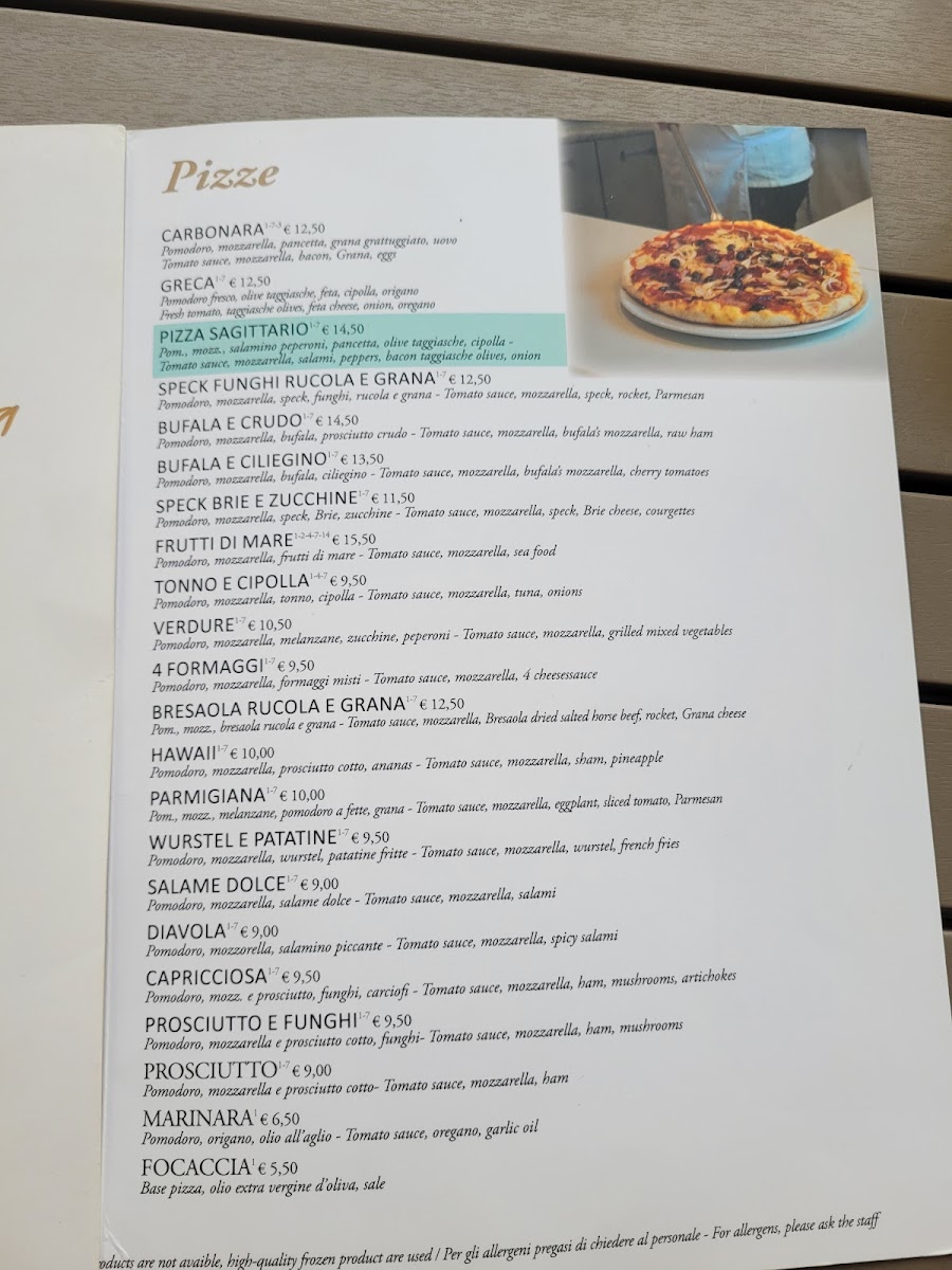 Menu Chiosco Sagittario Bibione-2