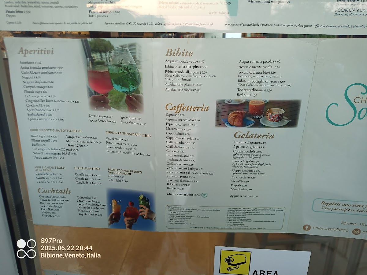 Menu Chiosco Sagittario Bibione-4
