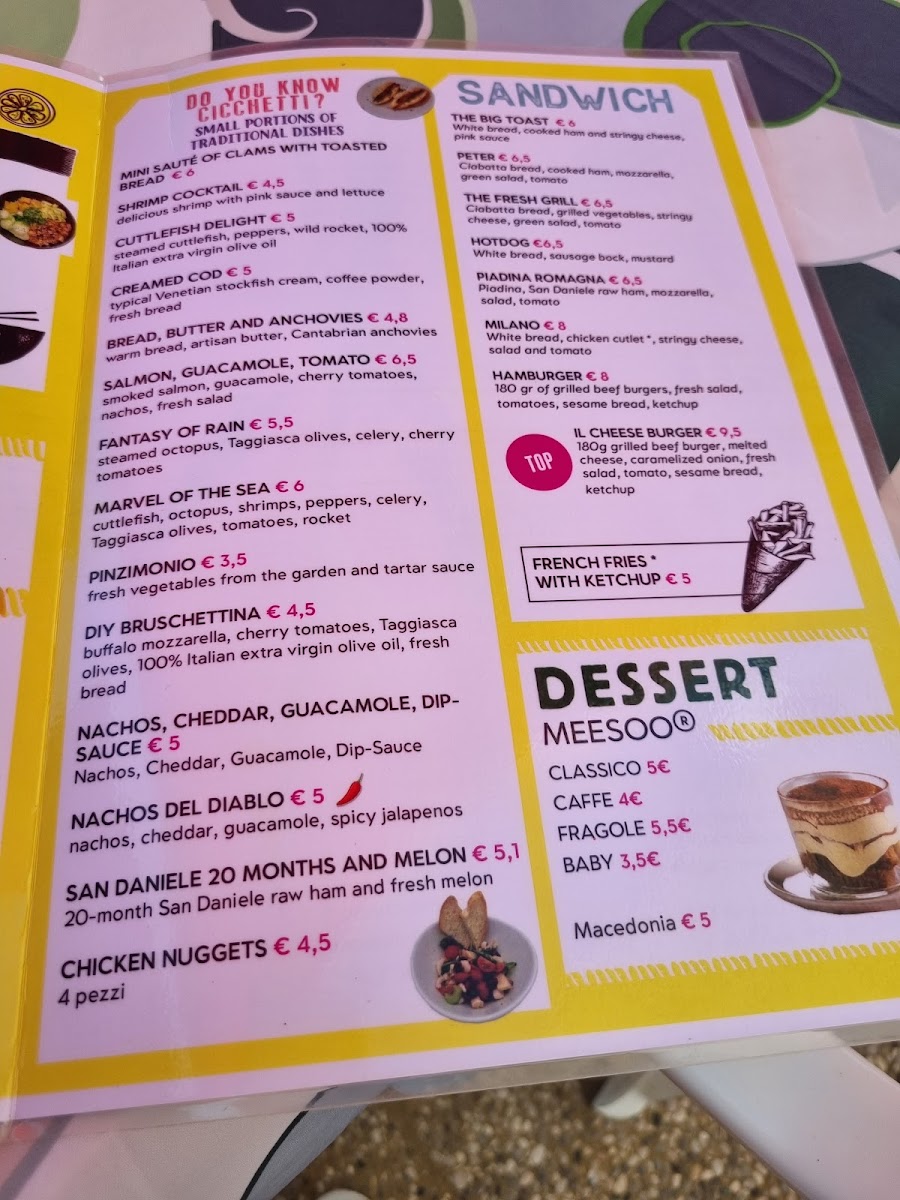 Menu Chiosco Sagittario Bibione-5