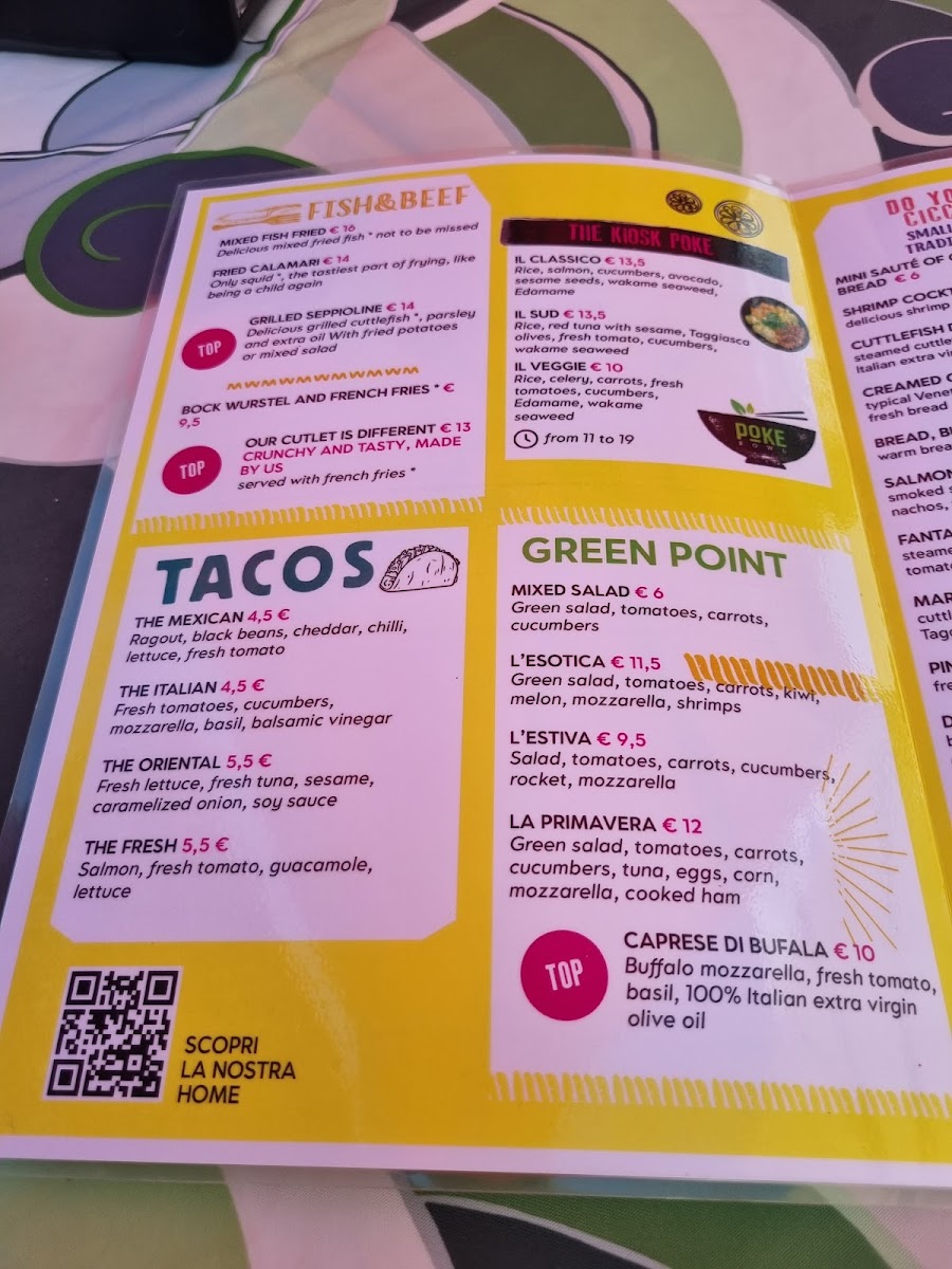 Menu Chiosco Sagittario Bibione-7