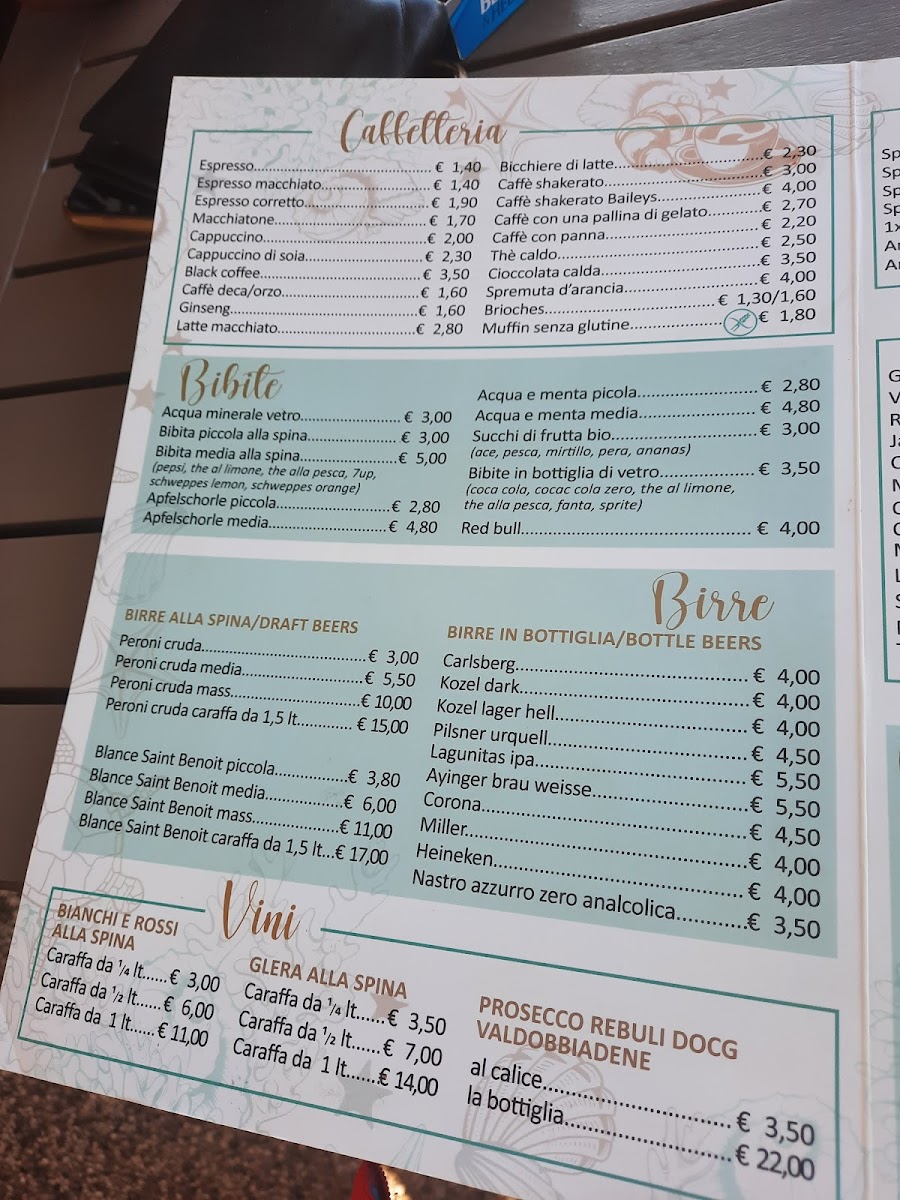 Menu Chiosco Sagittario Bibione-9