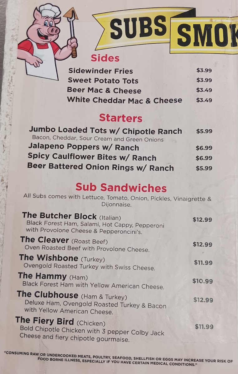 Menu Chip Off The Block Deli Subs Smoke House Grill-1