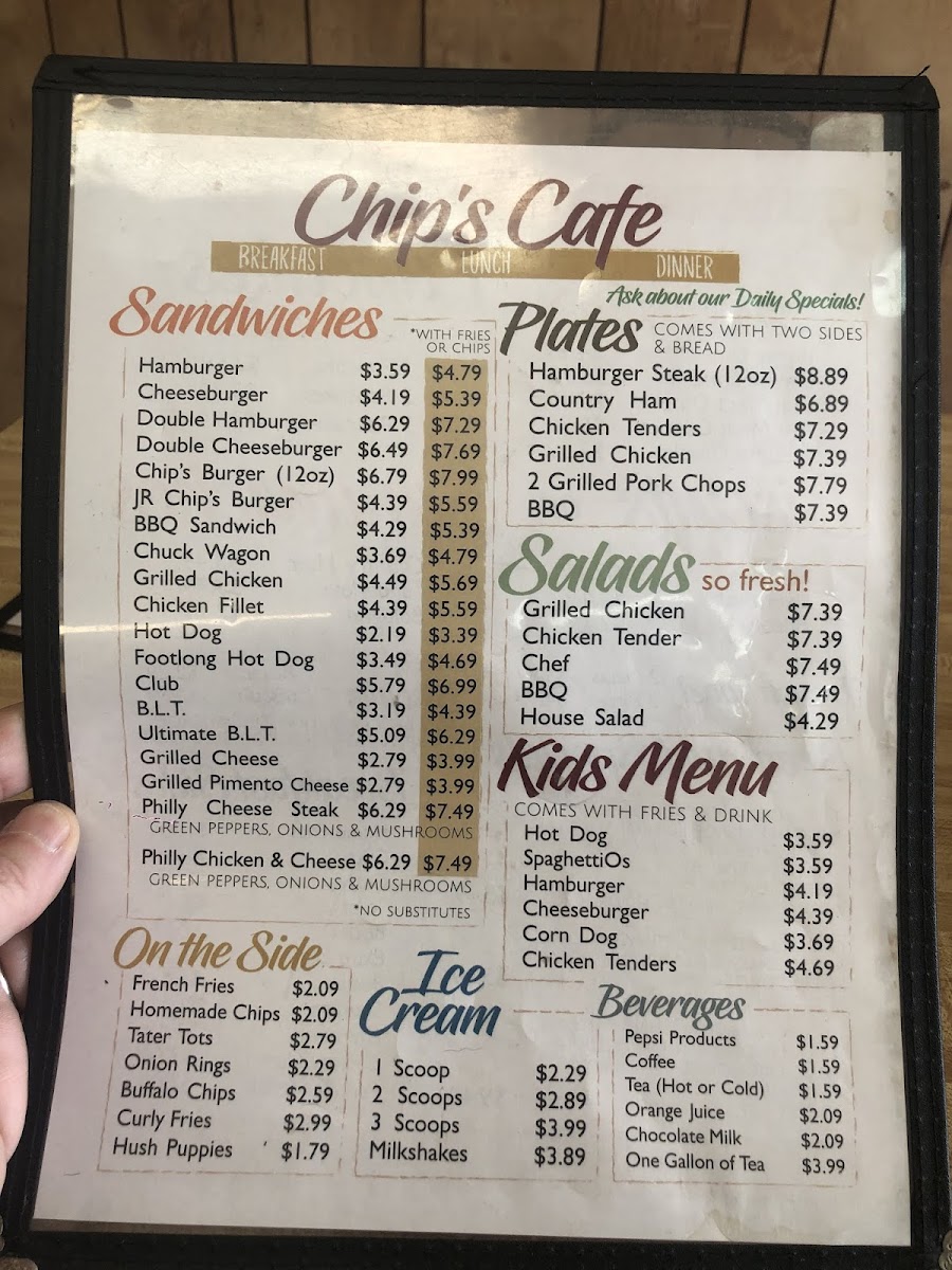 Menu Chip's Cafe-2