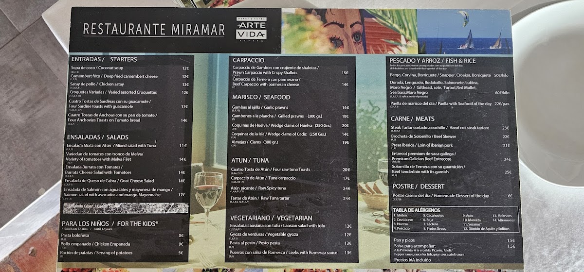 Menu Chiringuito Arte Vida-1