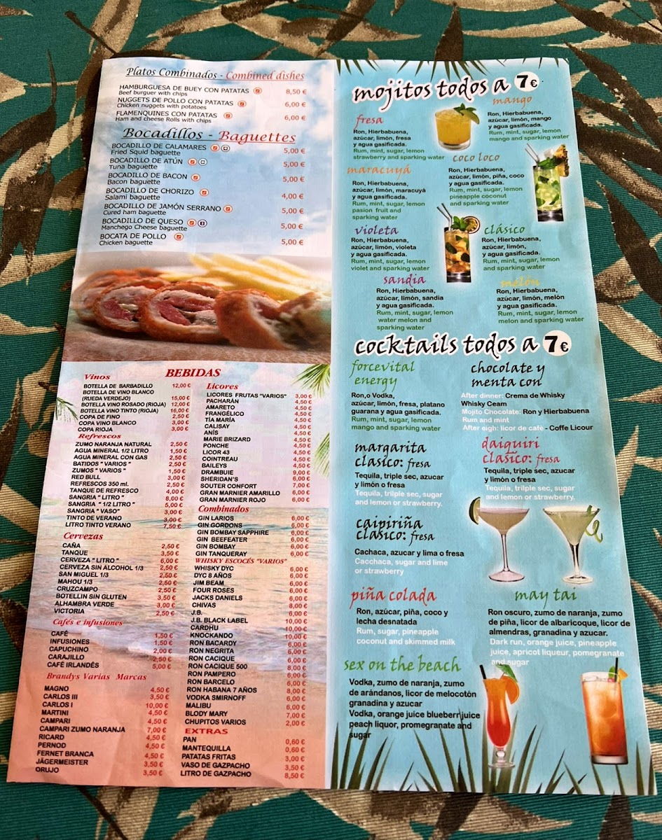 Menu Chiringuito Las Bahamas-3