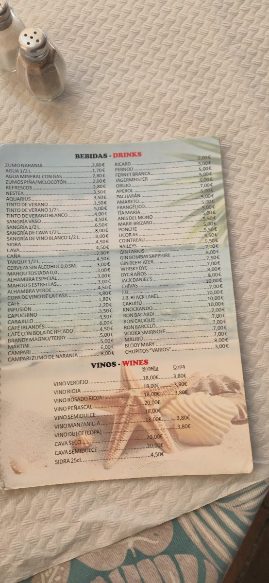 Menu Chiringuito Las Bahamas-6