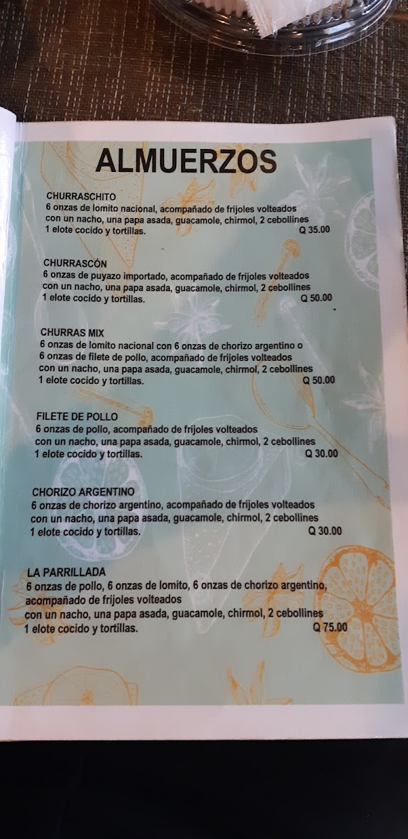 Menu Chito`s Cafe-1