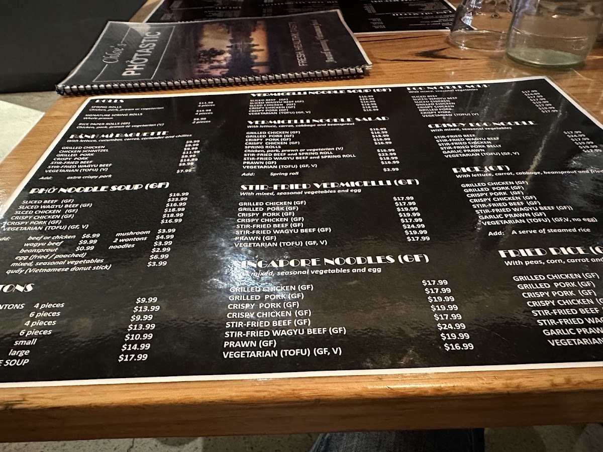 Menu Chloe’S Photastic-10