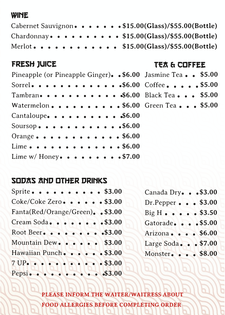 Menu Chon Saan Palace Belmopan-2