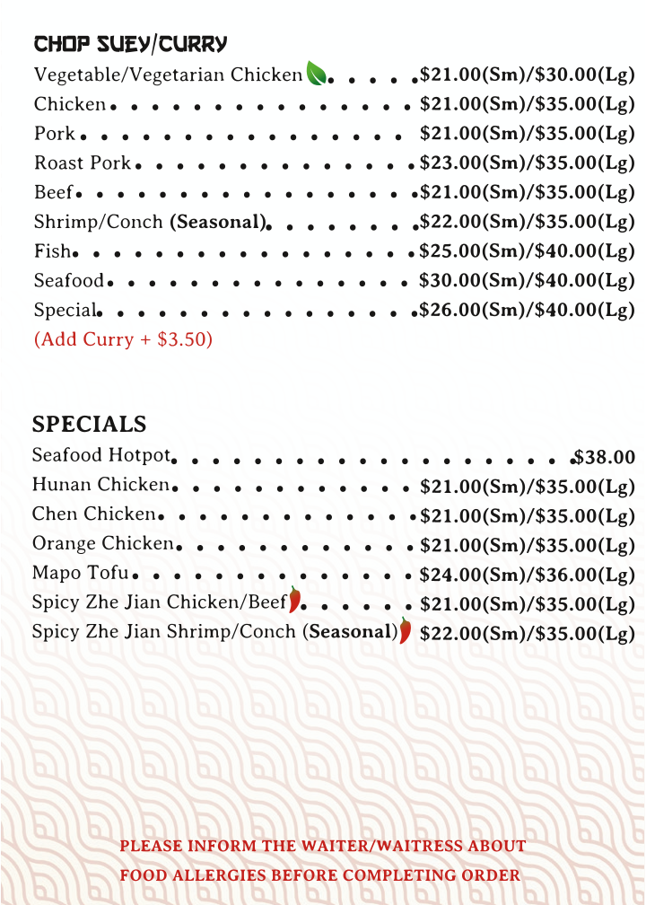 Menu Chon Saan Palace Belmopan-6