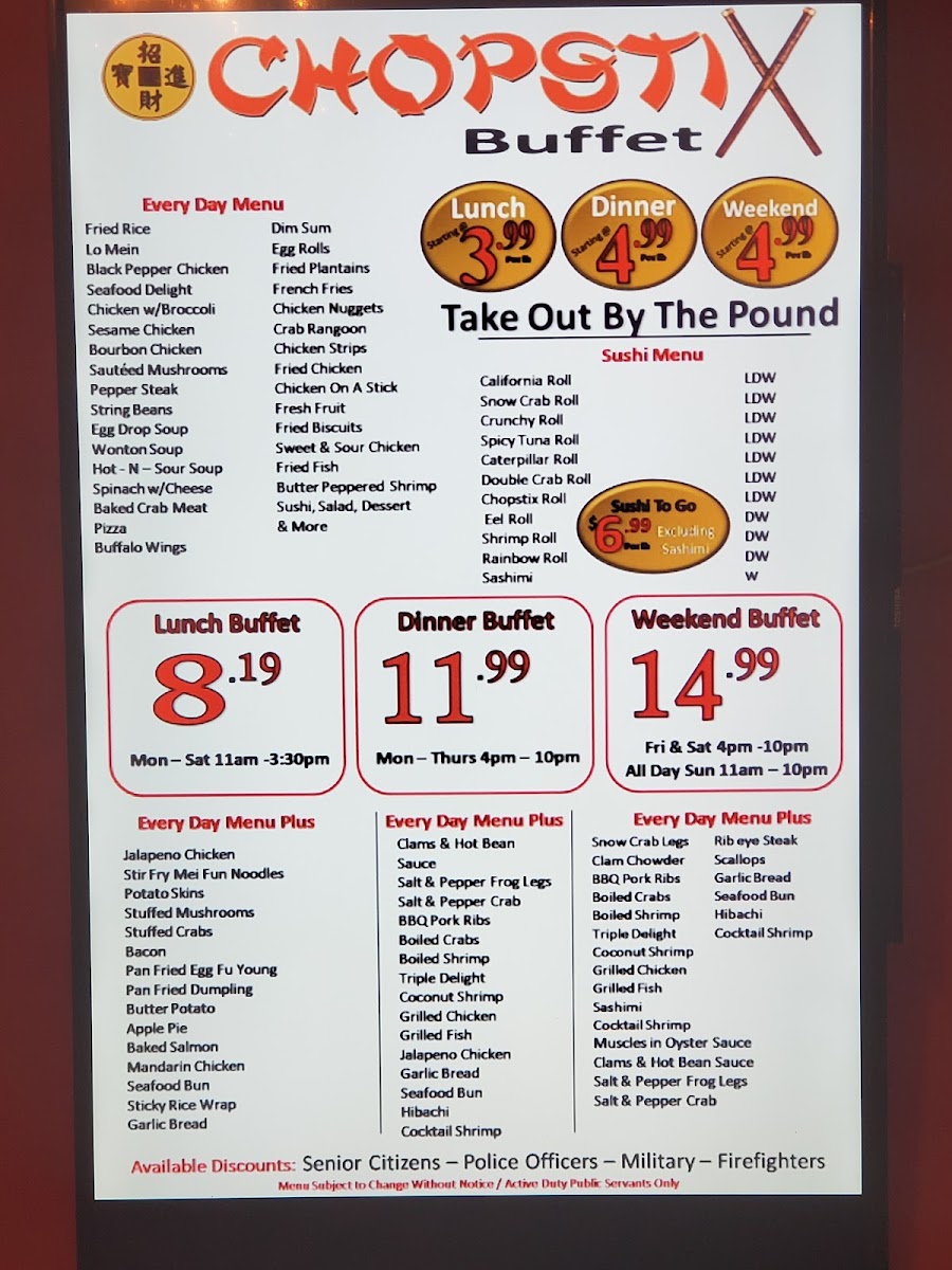 Menu Chopstix Buffet-1