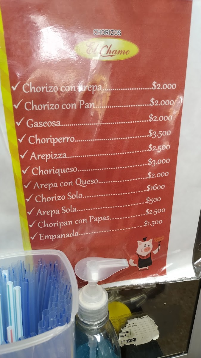Menu Chorizos El Chamo-2