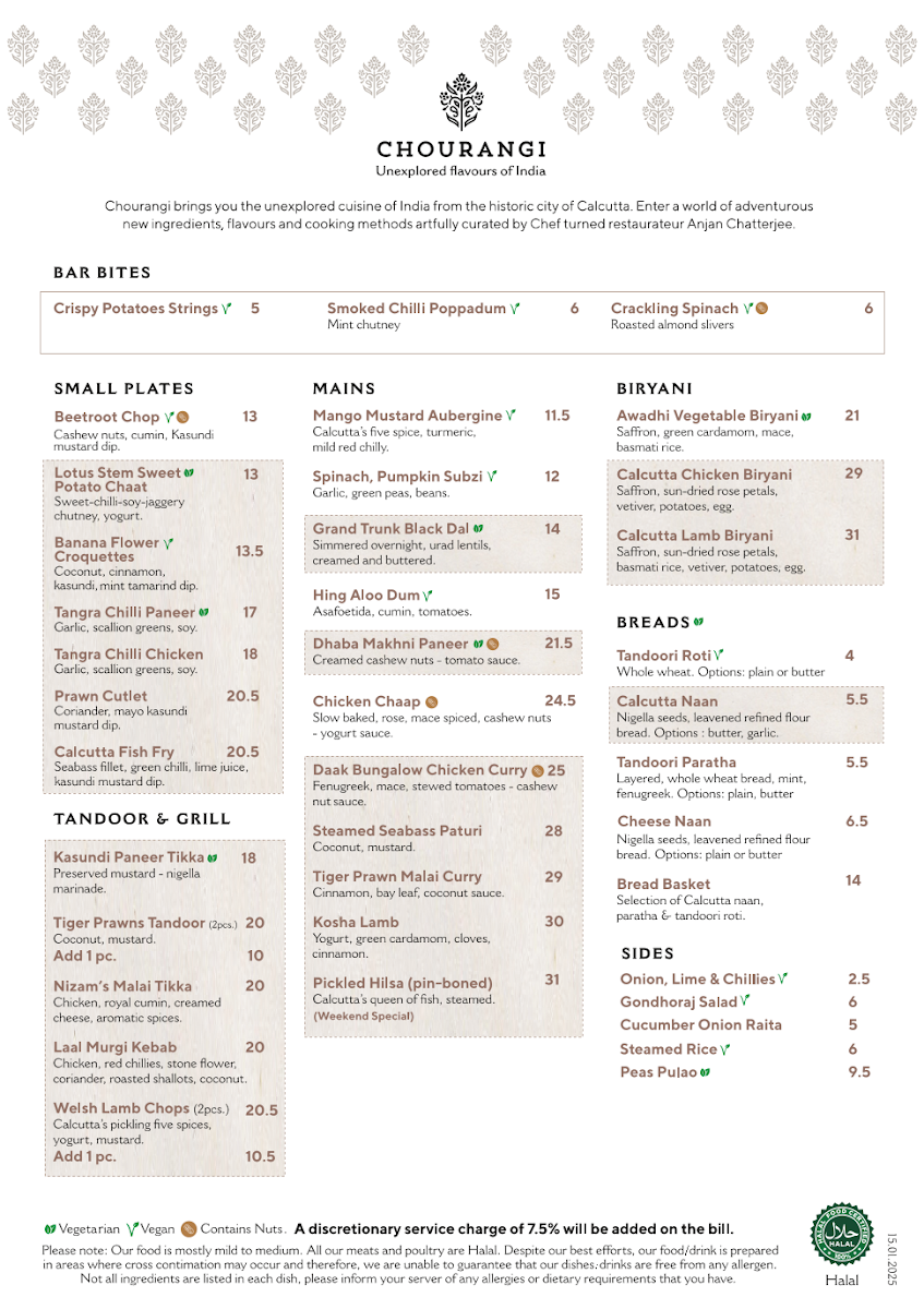 Menu Chourangi-2