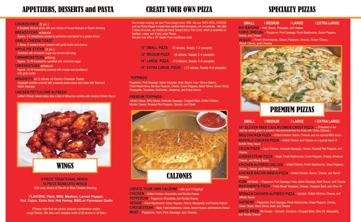 Menu Chris' Pizza Village Sango-1