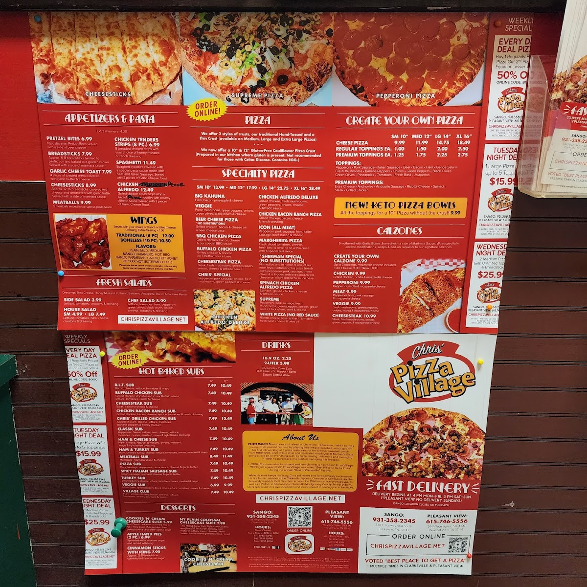 Menu Chris' Pizza Village Sango-2