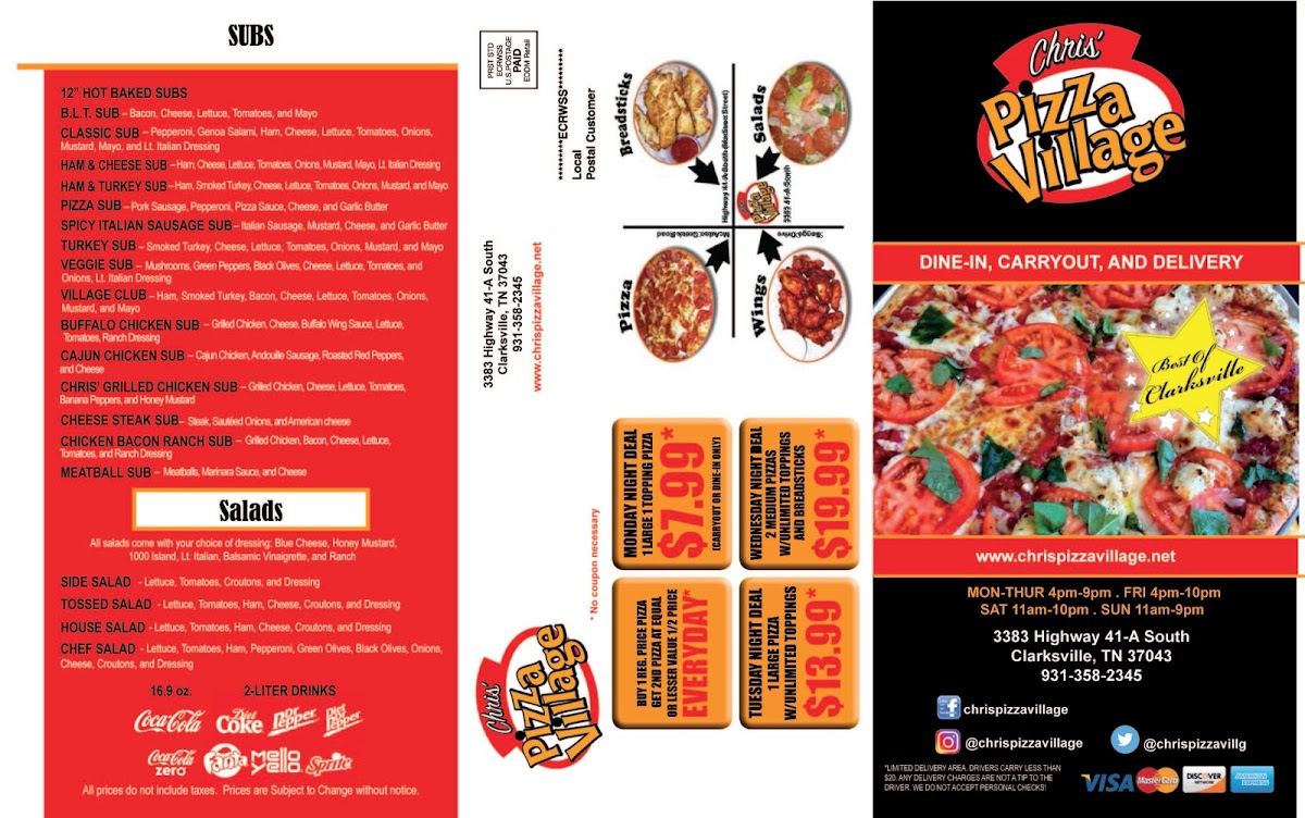 Menu Chris' Pizza Village Sango-3