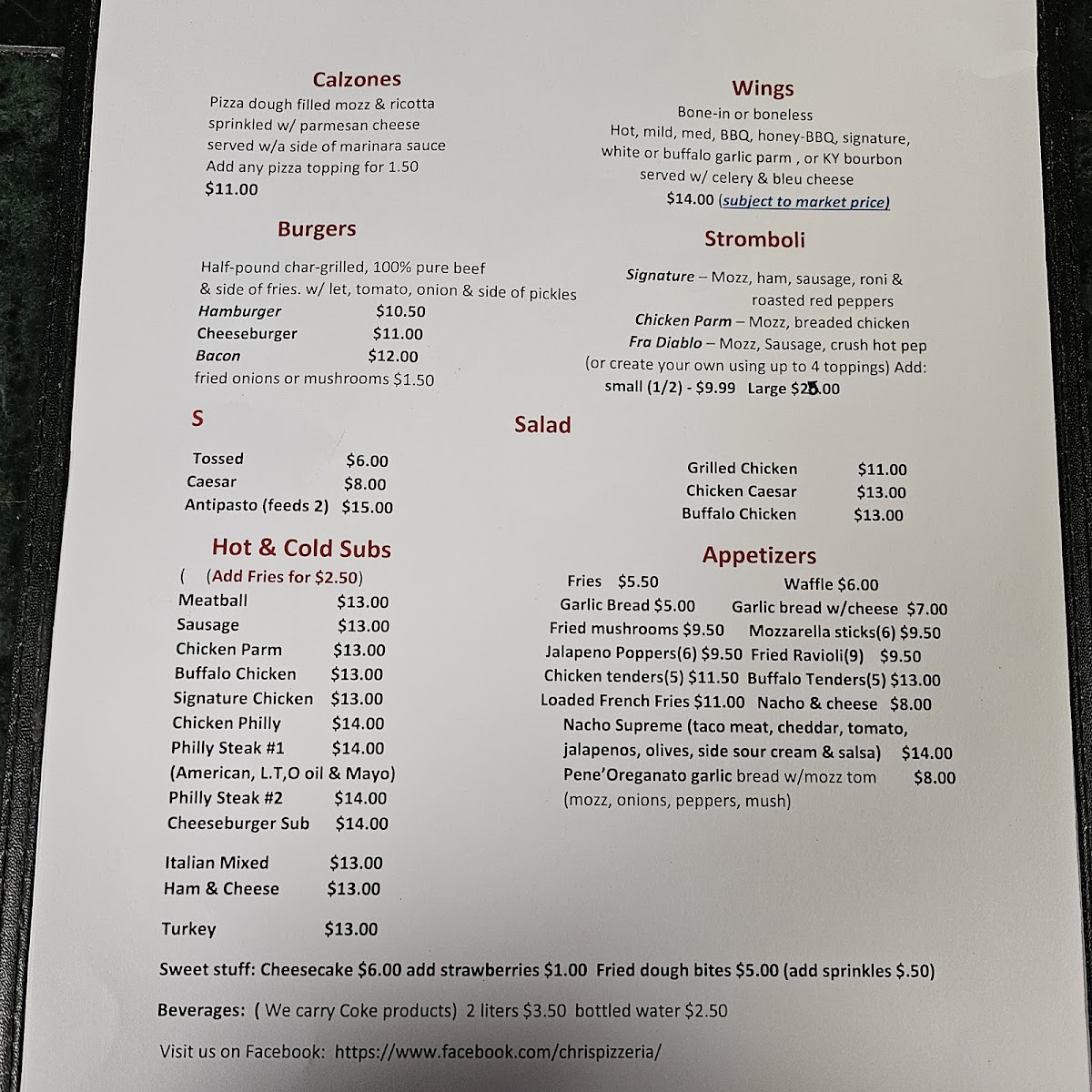 Menu Chris' Pizzeria-2