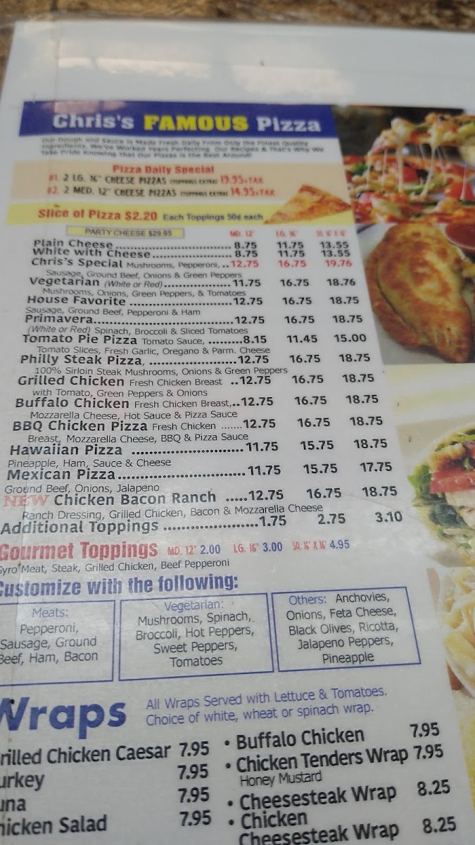 Menu Chris's Pizza-1