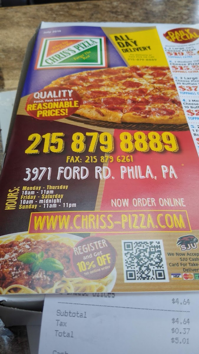 Menu Chris's Pizza-5