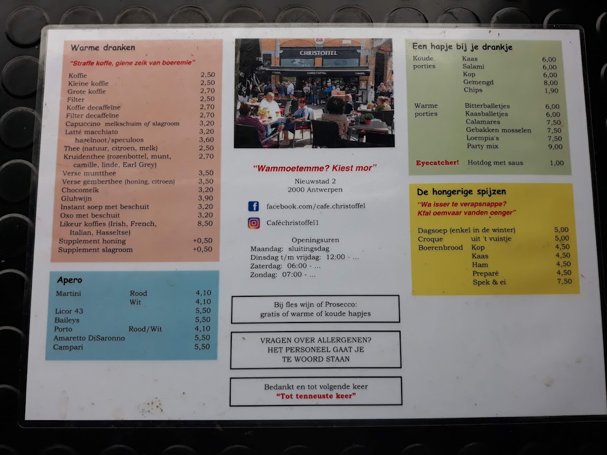Menu Christoffel-1