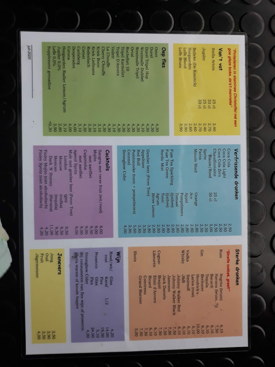 Menu Christoffel-4
