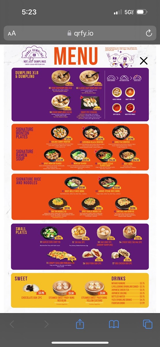 Menu Chubby Dumplings—Michelin Guide Gourmand-7