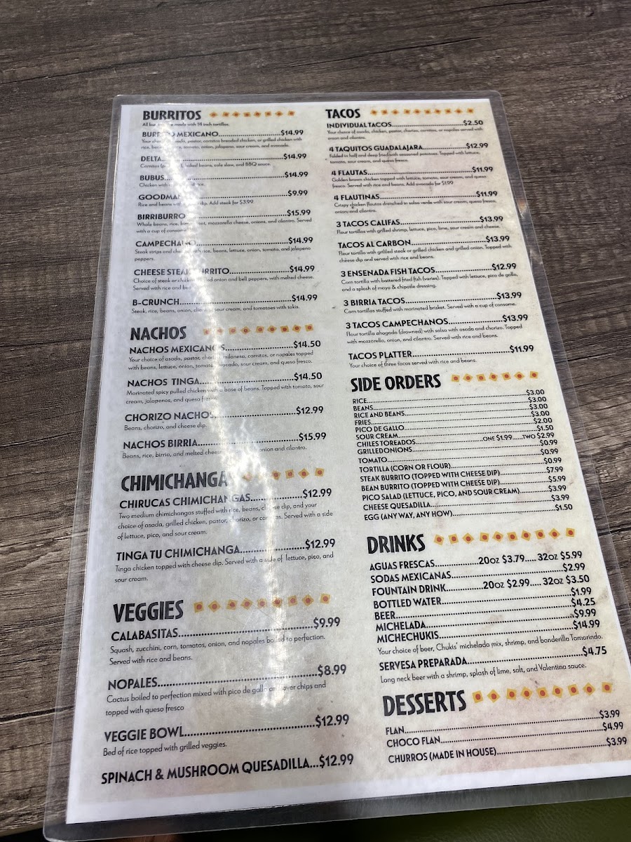 Menu Chukis Tacos #2-2