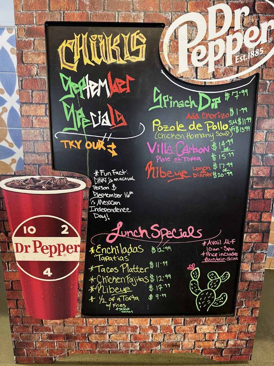 Menu Chukis Tacos #2-4