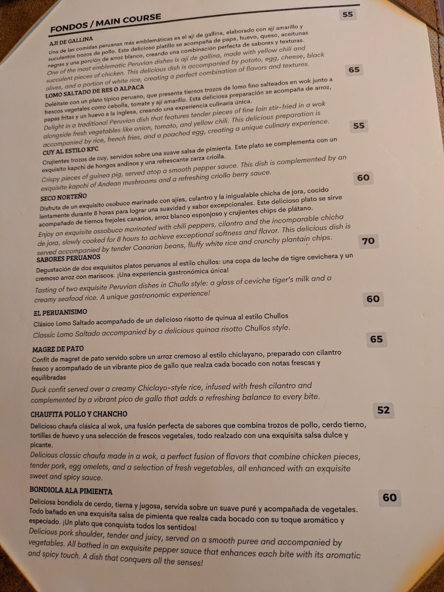 Menu Chullos Machupicchu Restaurant-7