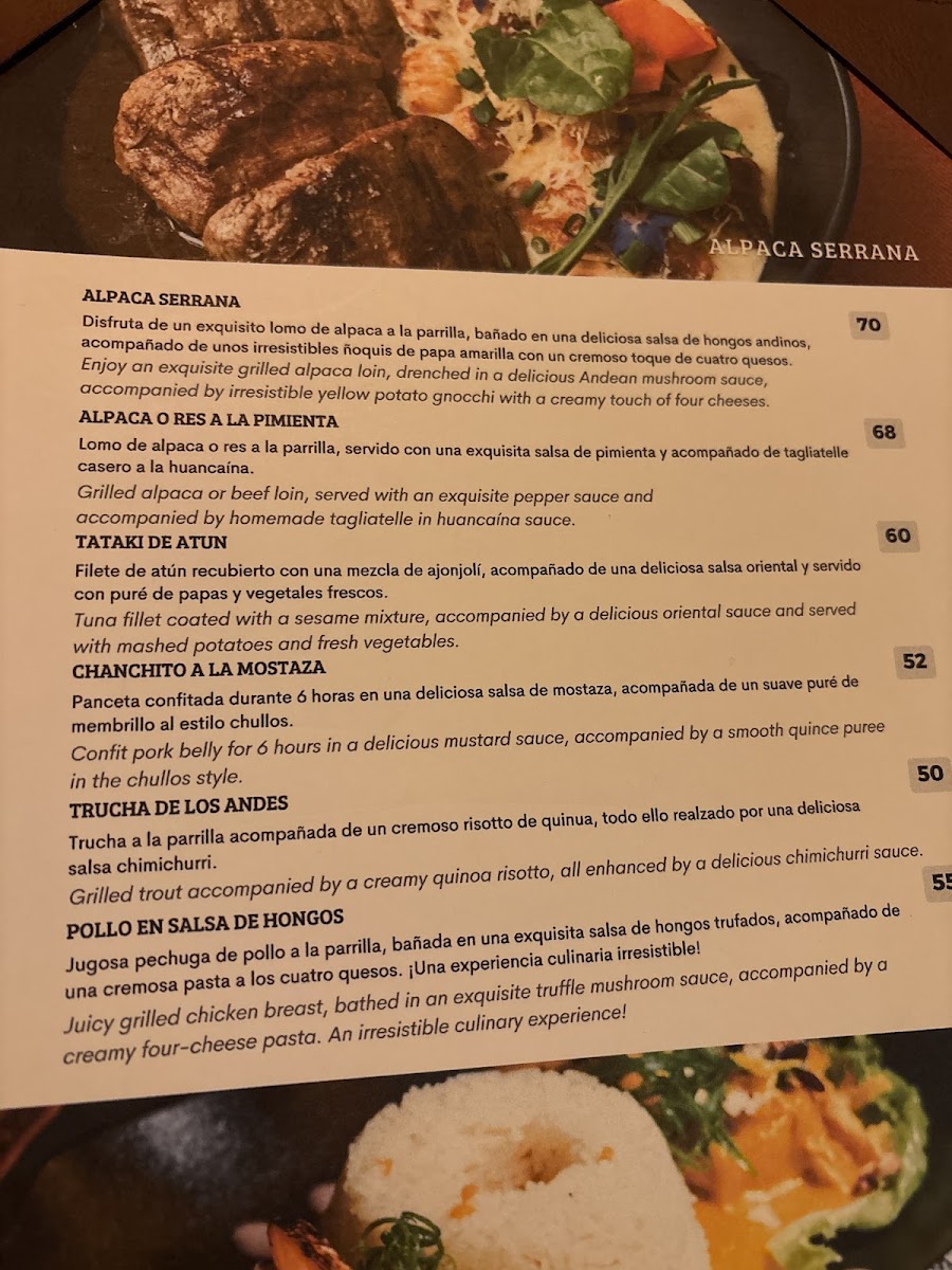 Menu Chullos Machupicchu Restaurant-8