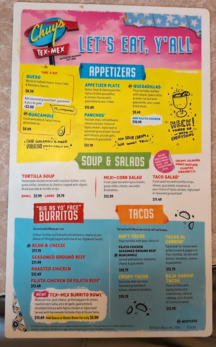 Menu Chuy's-9
