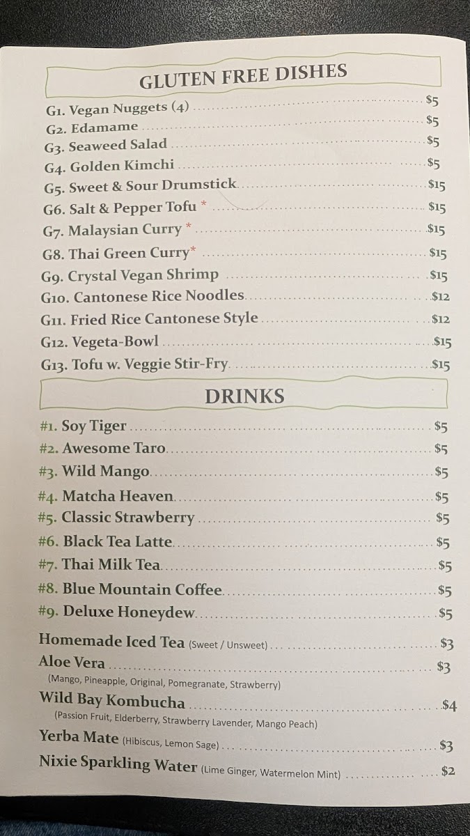 Menu Ci Su Vegetarian Bistro-1