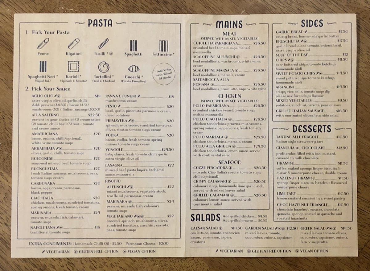 Menu Ciao Italia Express-1