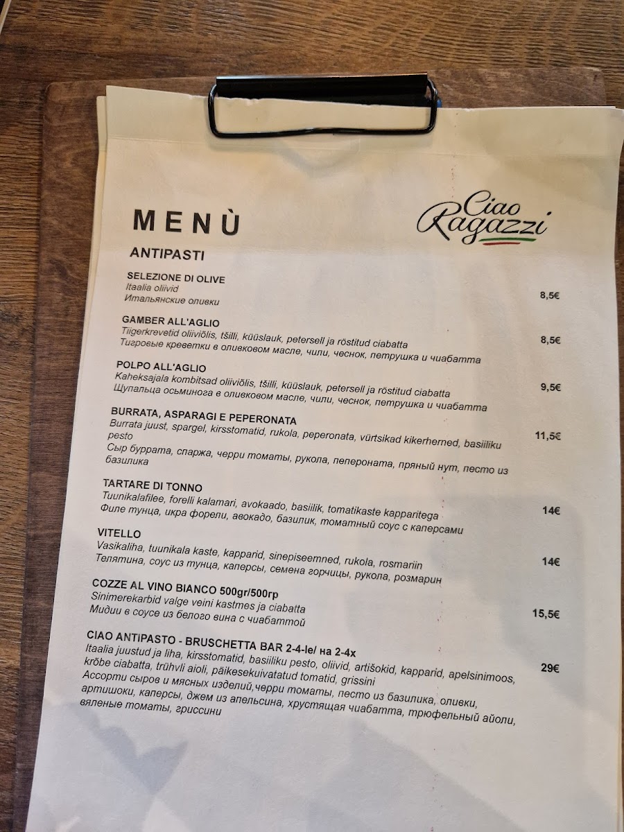 Menu Ciao Ragazzi Restoran-5