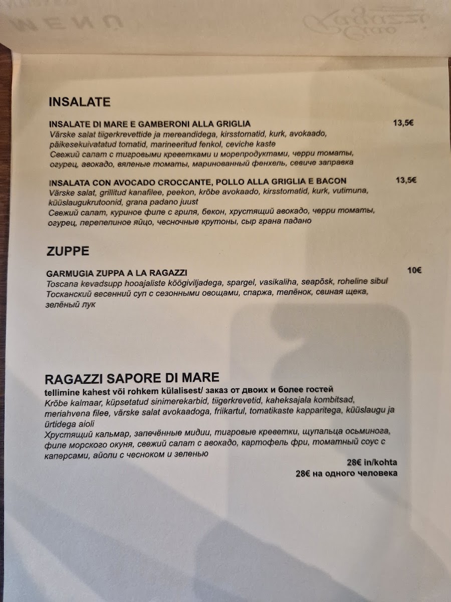 Menu Ciao Ragazzi Restoran-8
