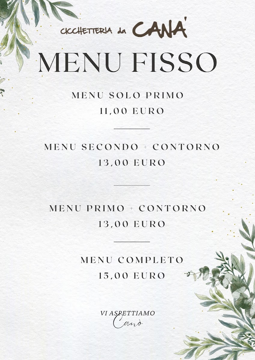Menu Cicchetteria Da Canà-1