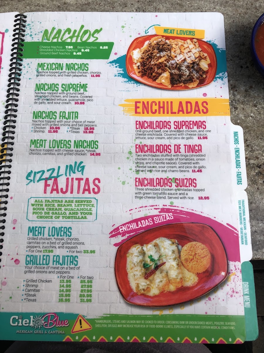Menu Cielo Blue Mexican Grill And Cantina-4