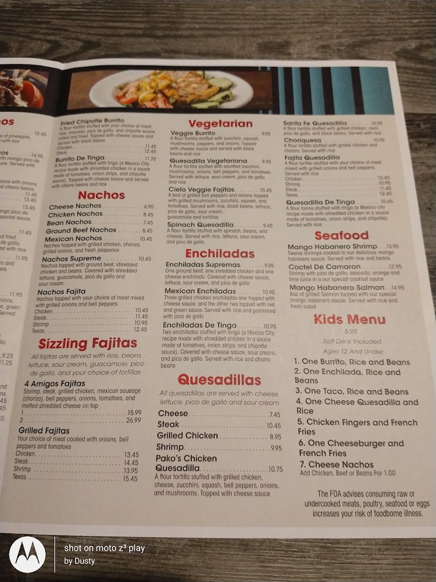 Menu Cielo Blue Mexican Grill And Cantina-7