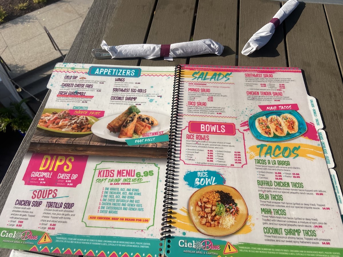 Menu Cielo Blue Mexican Grill And Cantina-9