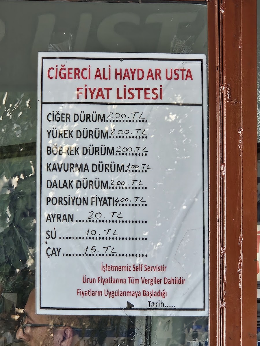 Menu Ciğerci Ali Haydar-1