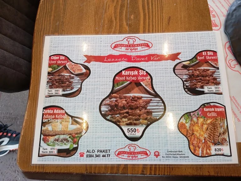 Menu Cigerci Bahattin Urgup-7