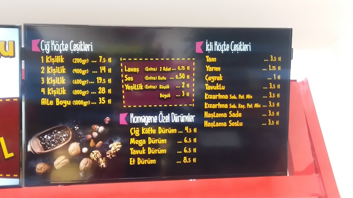 Menu Cigkofte Komagene Umraniye Carsı-2