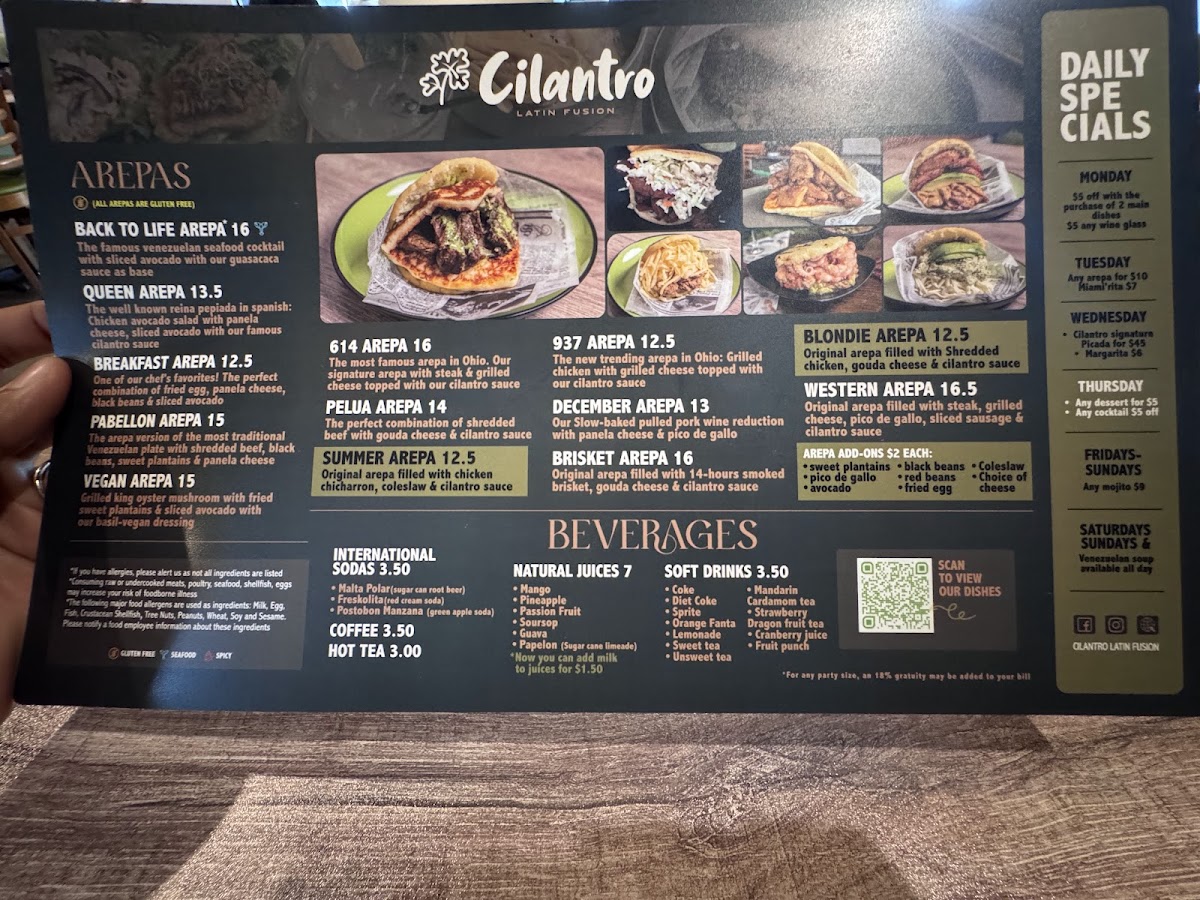 Menu Cilantro Latin Fusion-2