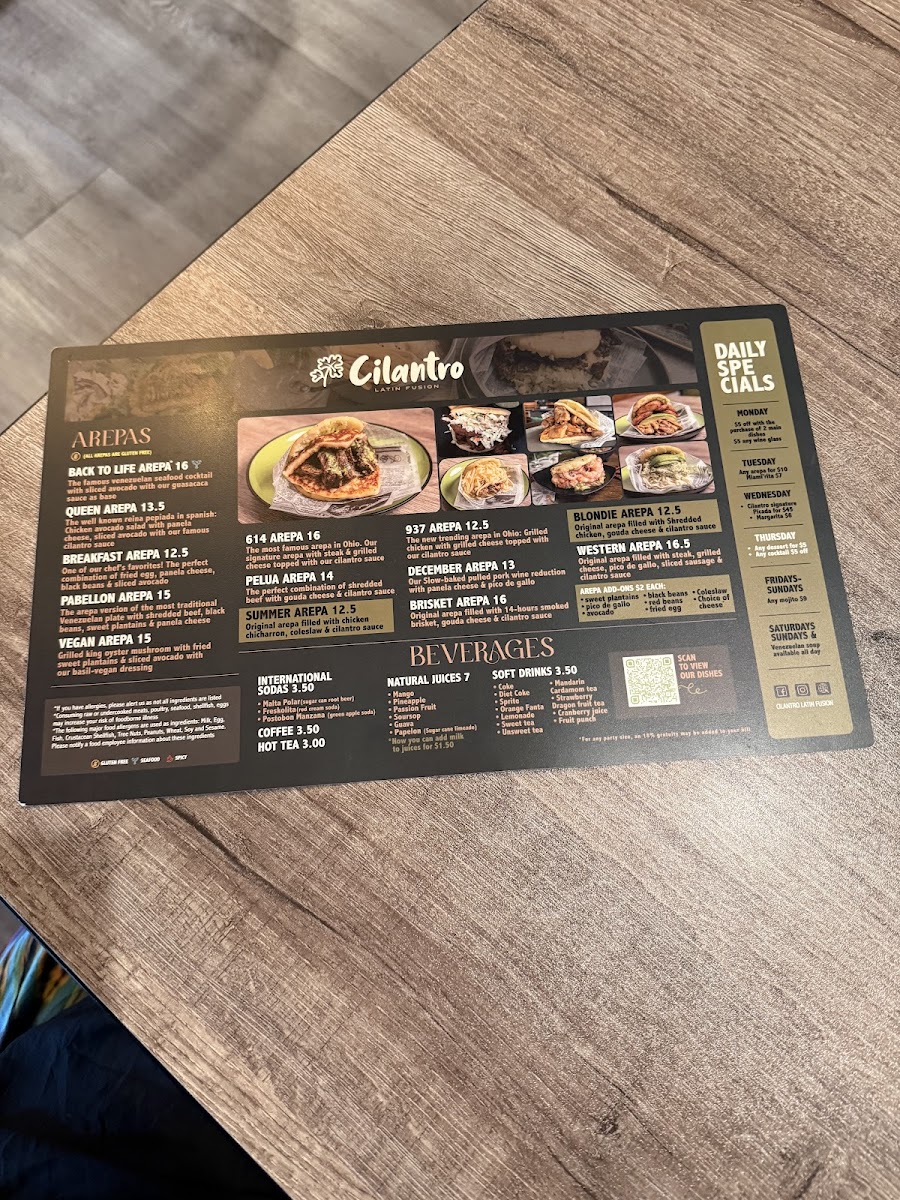 Menu Cilantro Latin Fusion-3