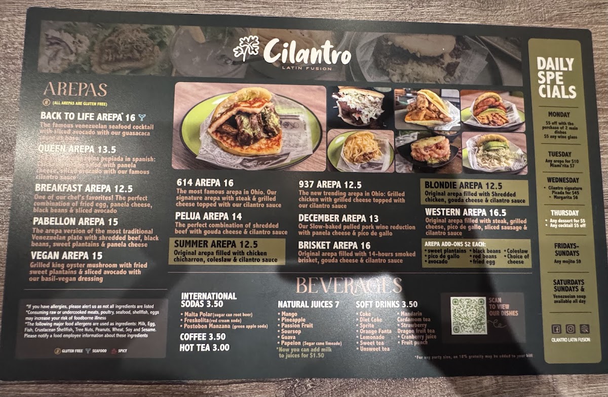 Menu Cilantro Latin Fusion-6