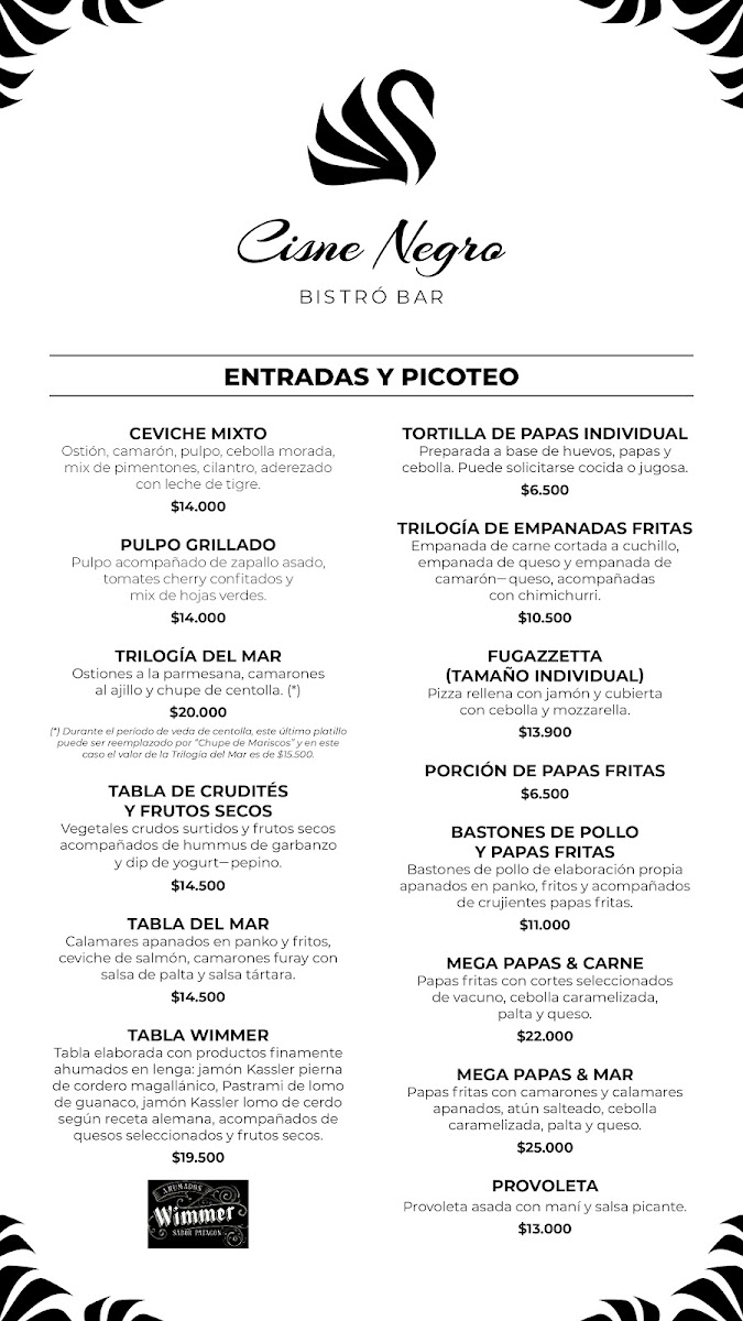 Menu Cisne Negro Bistró Bar-1