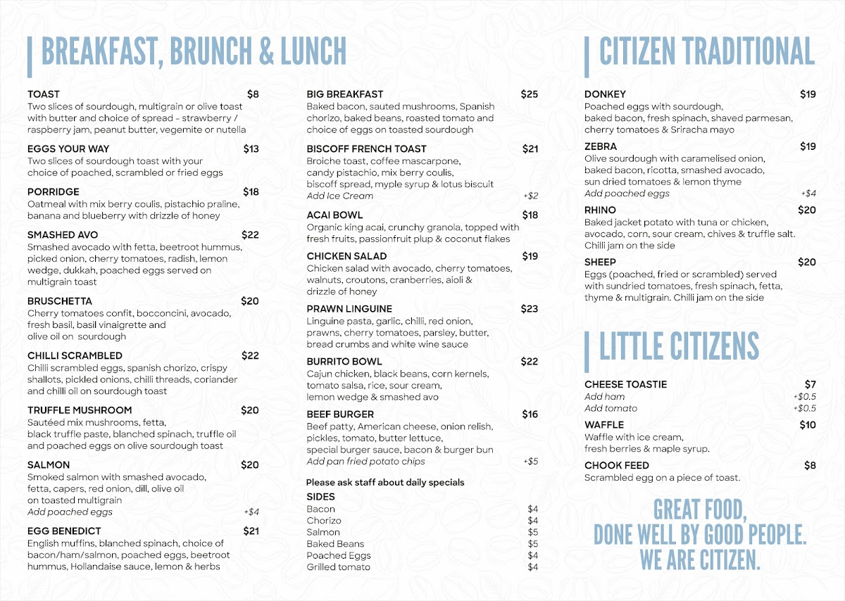 Menu Citizen Cafe-1
